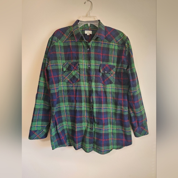 Men's Matchstick Upcycled Button Down Long Sleeve Shirt Size Extra Extra Large - Picture 2 of 6